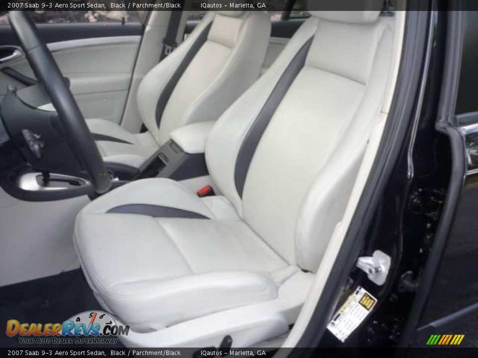 2007 Saab 9-3 Aero Sport Sedan Black / Parchment/Black Photo #8