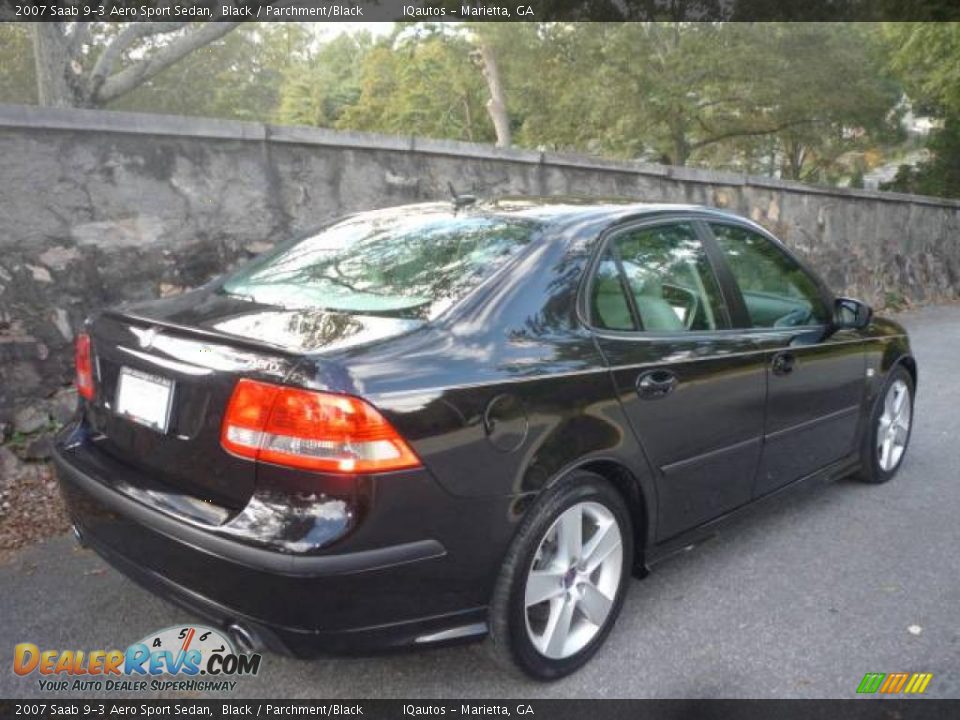 2007 Saab 9-3 Aero Sport Sedan Black / Parchment/Black Photo #10