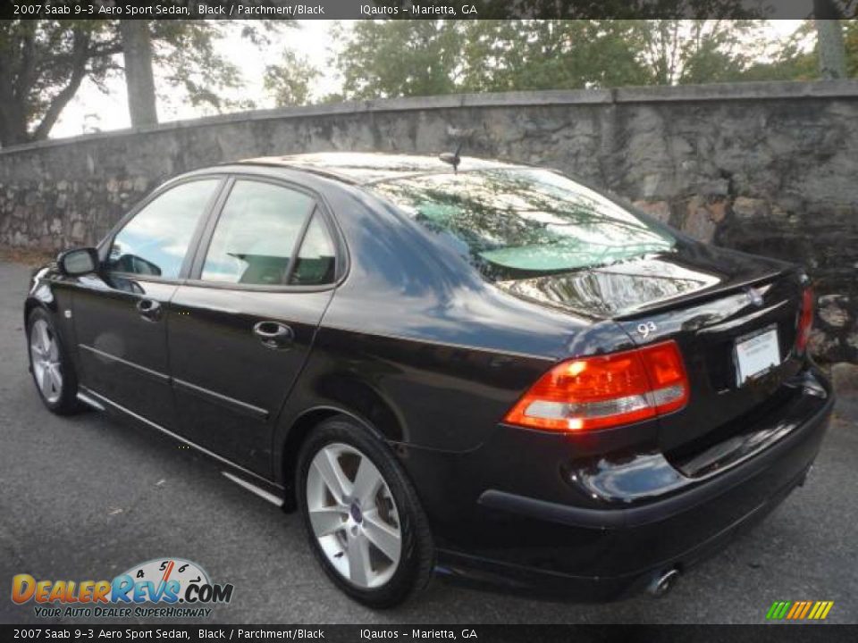 2007 Saab 9-3 Aero Sport Sedan Black / Parchment/Black Photo #11