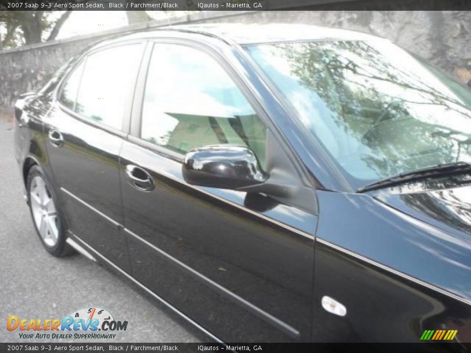 2007 Saab 9-3 Aero Sport Sedan Black / Parchment/Black Photo #12