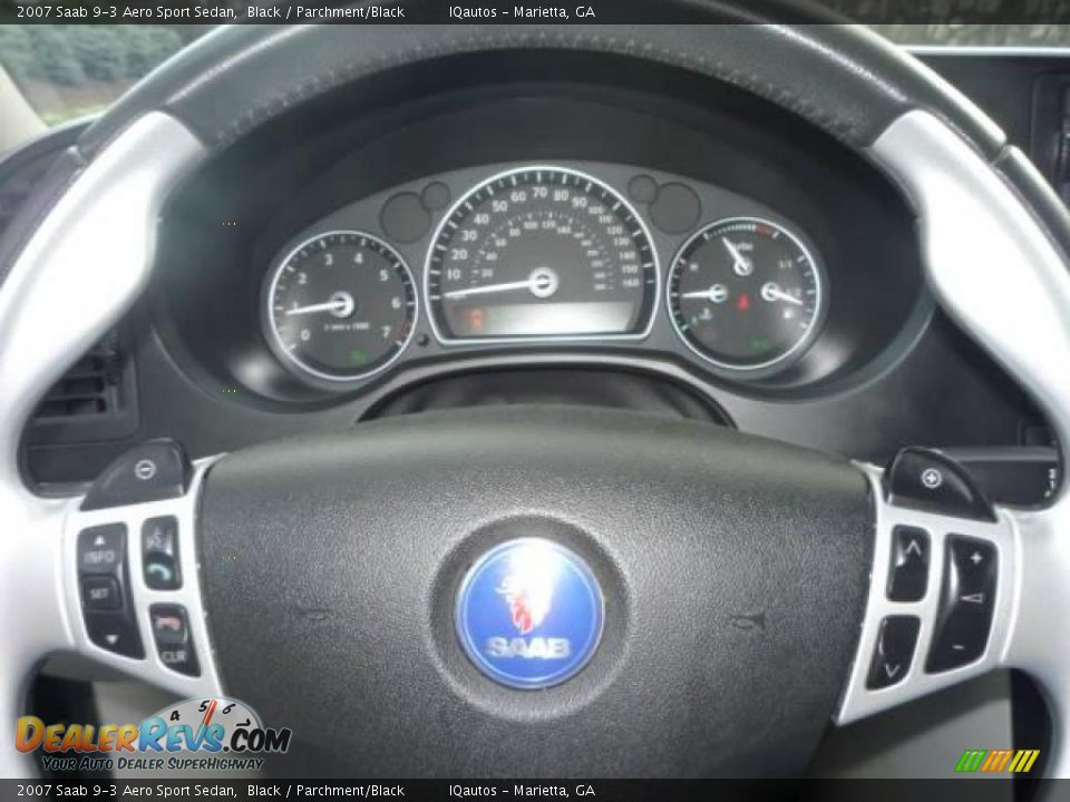 2007 Saab 9-3 Aero Sport Sedan Black / Parchment/Black Photo #14