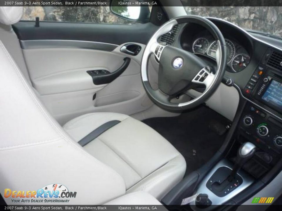2007 Saab 9-3 Aero Sport Sedan Black / Parchment/Black Photo #15