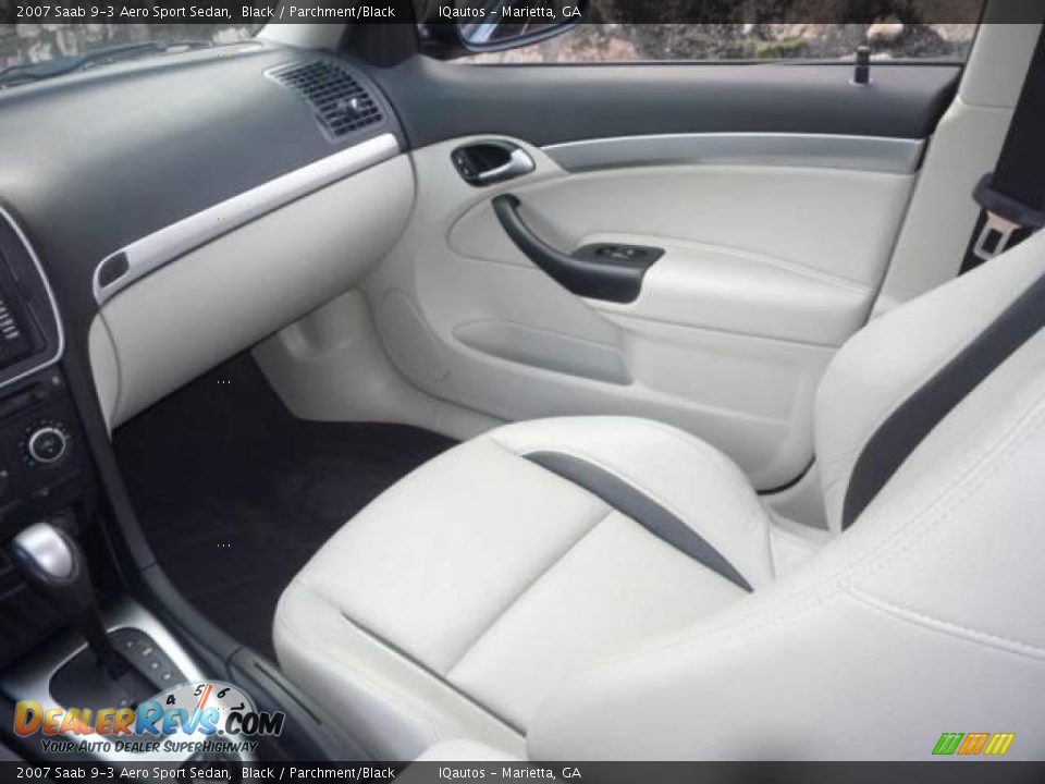 2007 Saab 9-3 Aero Sport Sedan Black / Parchment/Black Photo #16