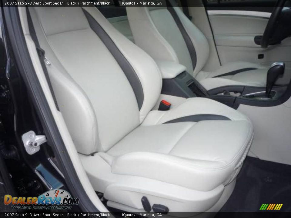 2007 Saab 9-3 Aero Sport Sedan Black / Parchment/Black Photo #17