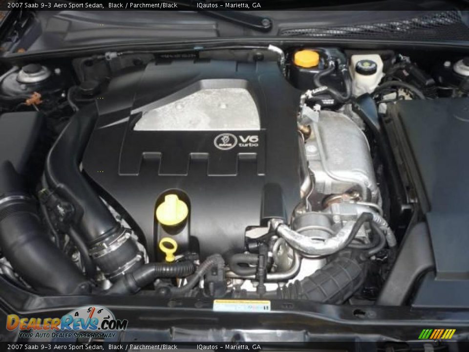 2007 Saab 9-3 Aero Sport Sedan Black / Parchment/Black Photo #23