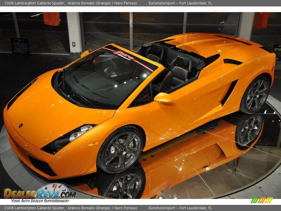 2008 Lamborghini Gallardo Spyder Arancio Borealis (Orange) / Nero Perseus Photo #3