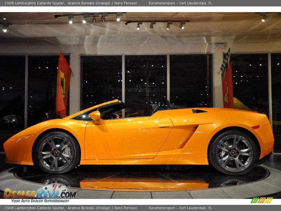 2008 Lamborghini Gallardo Spyder Arancio Borealis (Orange) / Nero Perseus Photo #4