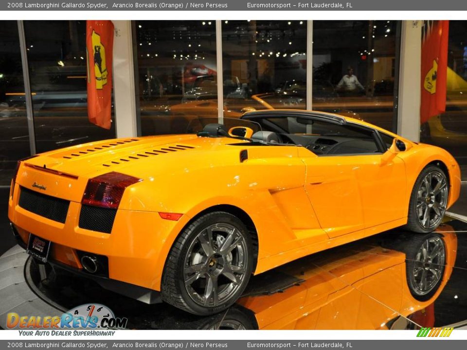 2008 Lamborghini Gallardo Spyder Arancio Borealis (Orange) / Nero Perseus Photo #5