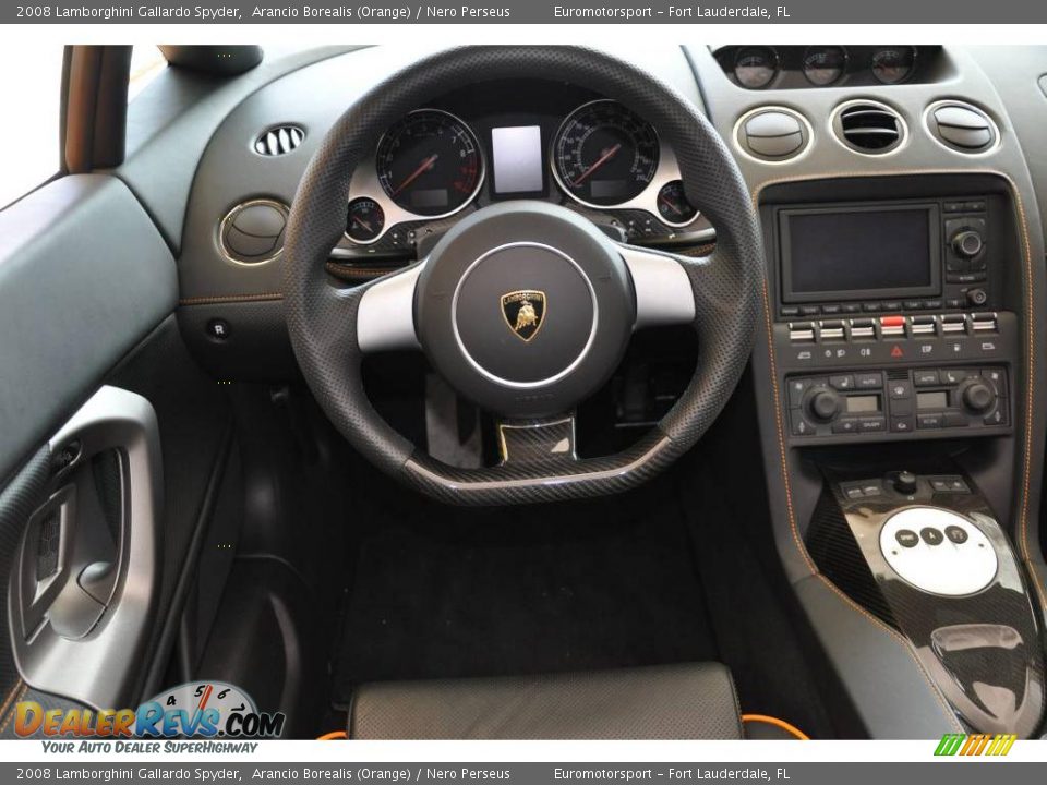 2008 Lamborghini Gallardo Spyder Arancio Borealis (Orange) / Nero Perseus Photo #8