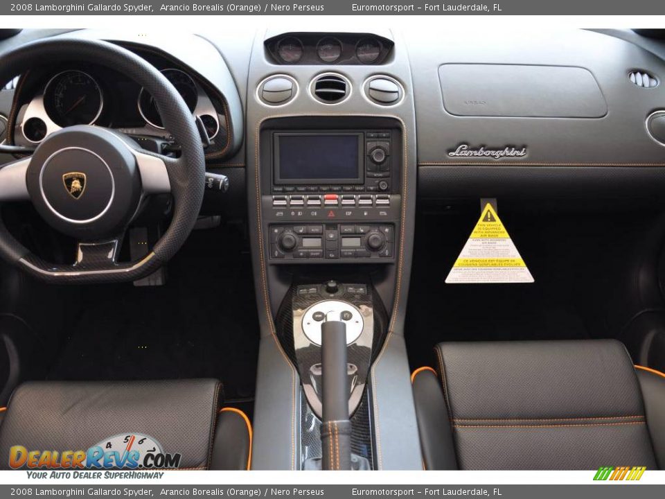 2008 Lamborghini Gallardo Spyder Arancio Borealis (Orange) / Nero Perseus Photo #10