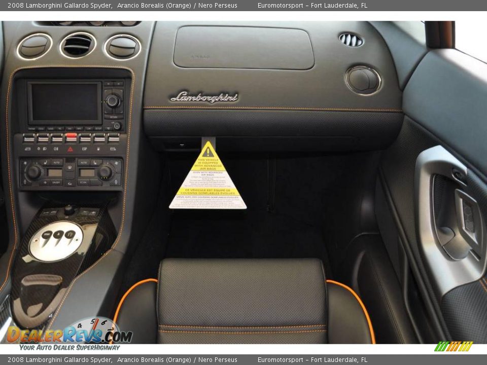 2008 Lamborghini Gallardo Spyder Arancio Borealis (Orange) / Nero Perseus Photo #12