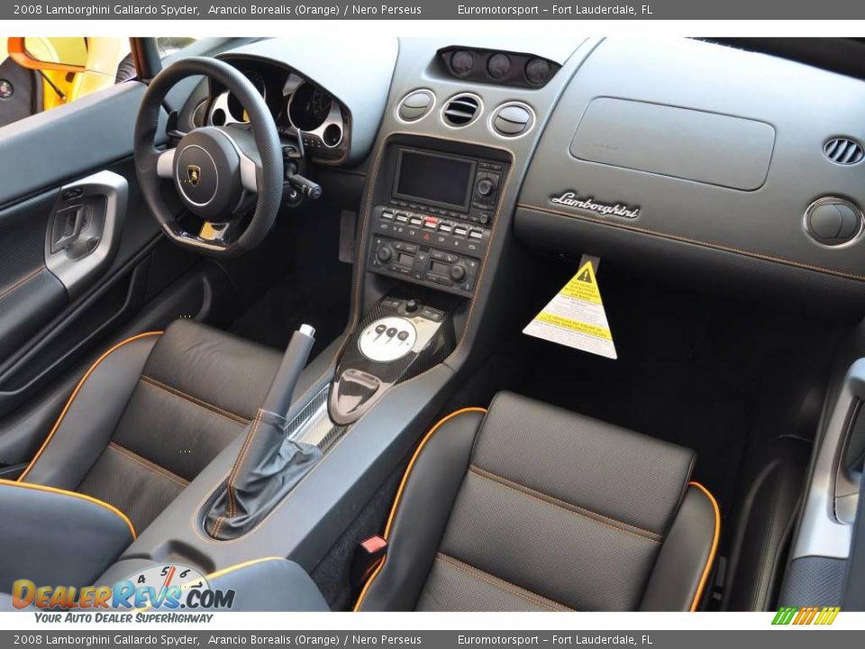 2008 Lamborghini Gallardo Spyder Arancio Borealis (Orange) / Nero Perseus Photo #14