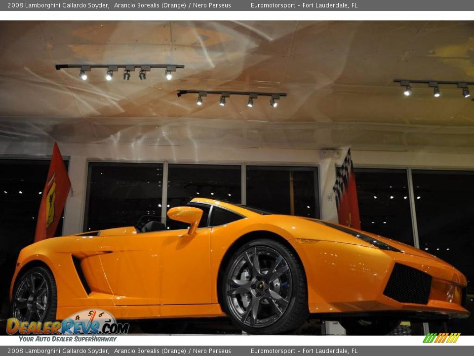 2008 Lamborghini Gallardo Spyder Arancio Borealis (Orange) / Nero Perseus Photo #15