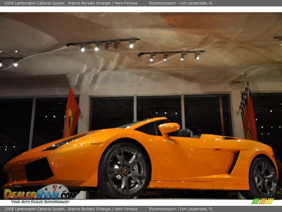 2008 Lamborghini Gallardo Spyder Arancio Borealis (Orange) / Nero Perseus Photo #21