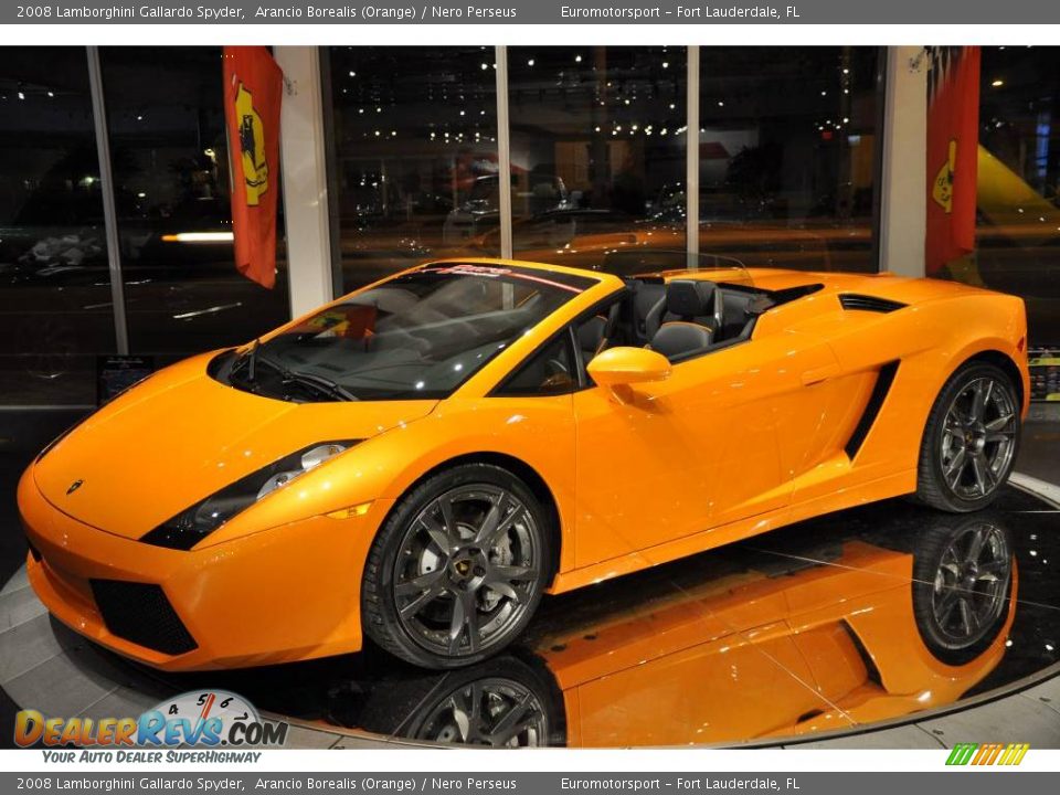 2008 Lamborghini Gallardo Spyder Arancio Borealis (Orange) / Nero Perseus Photo #28