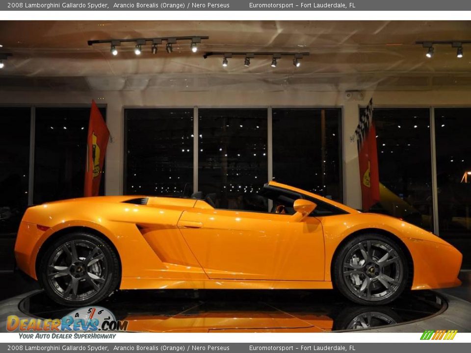 2008 Lamborghini Gallardo Spyder Arancio Borealis (Orange) / Nero Perseus Photo #32