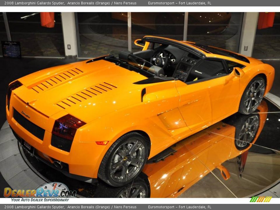 2008 Lamborghini Gallardo Spyder Arancio Borealis (Orange) / Nero Perseus Photo #34