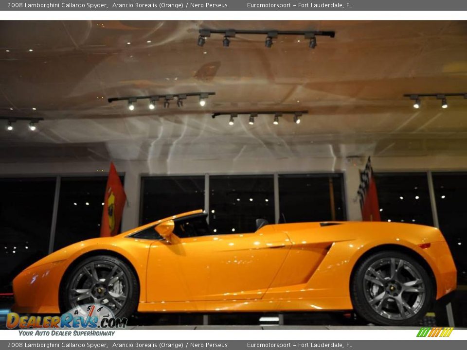 2008 Lamborghini Gallardo Spyder Arancio Borealis (Orange) / Nero Perseus Photo #35