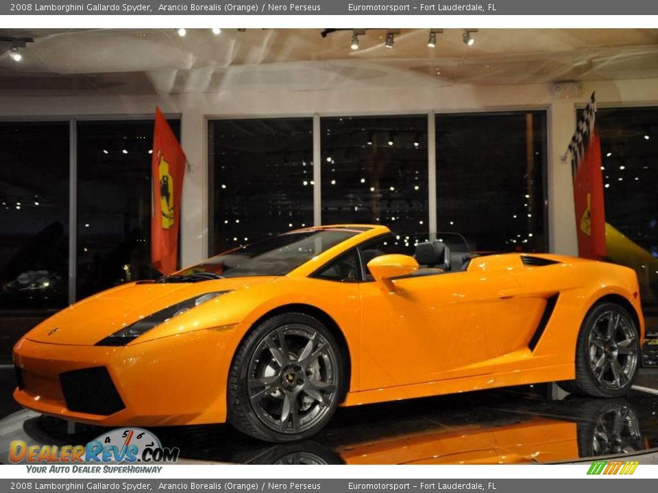 2008 Lamborghini Gallardo Spyder Arancio Borealis (Orange) / Nero Perseus Photo #36