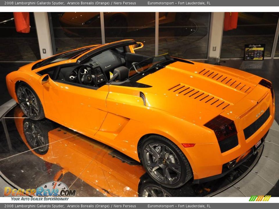 2008 Lamborghini Gallardo Spyder Arancio Borealis (Orange) / Nero Perseus Photo #37