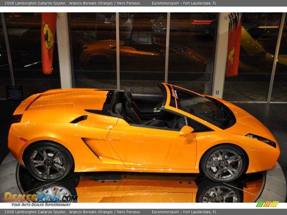 2008 Lamborghini Gallardo Spyder Arancio Borealis (Orange) / Nero Perseus Photo #38