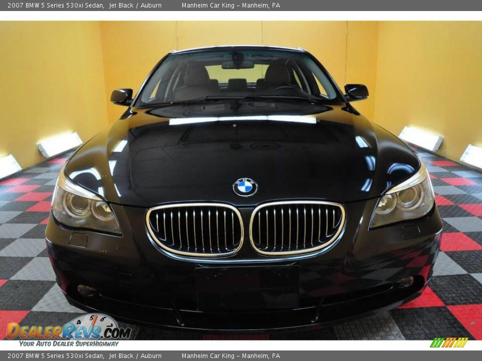 2007 BMW 5 Series 530xi Sedan Jet Black / Auburn Photo #2