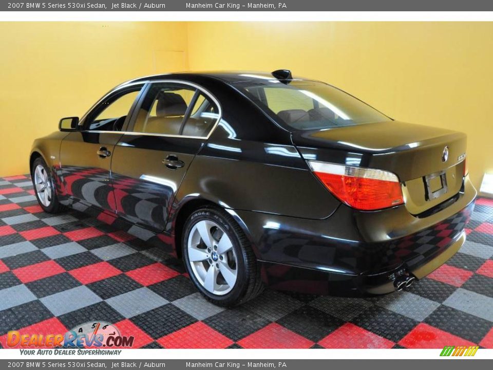 2007 BMW 5 Series 530xi Sedan Jet Black / Auburn Photo #4