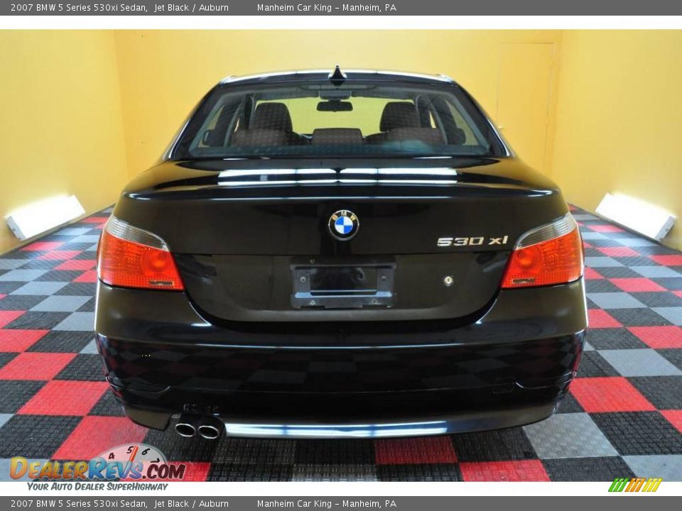 2007 BMW 5 Series 530xi Sedan Jet Black / Auburn Photo #5