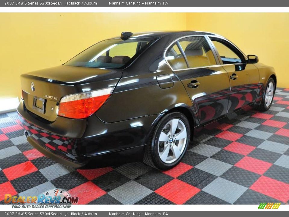 2007 BMW 5 Series 530xi Sedan Jet Black / Auburn Photo #6