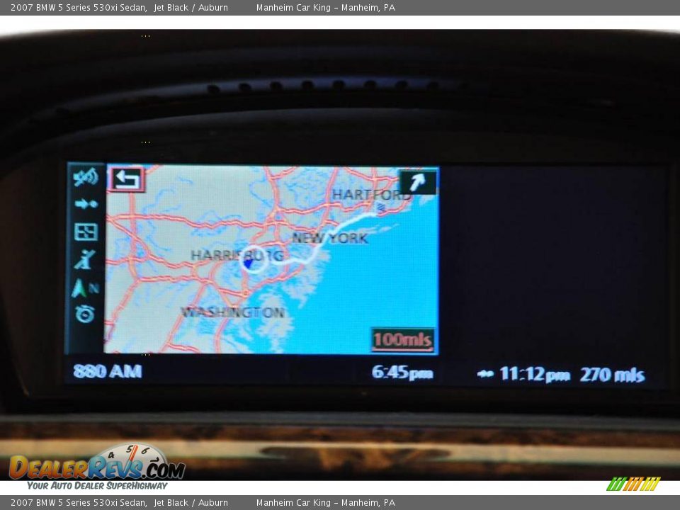 2007 BMW 5 Series 530xi Sedan Jet Black / Auburn Photo #8
