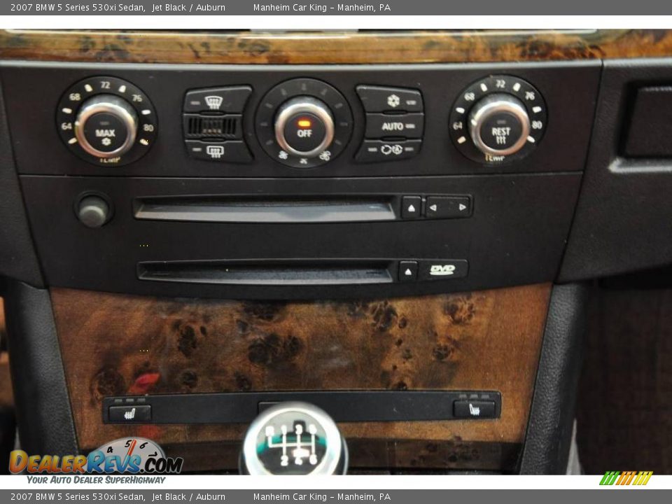 2007 BMW 5 Series 530xi Sedan Jet Black / Auburn Photo #9