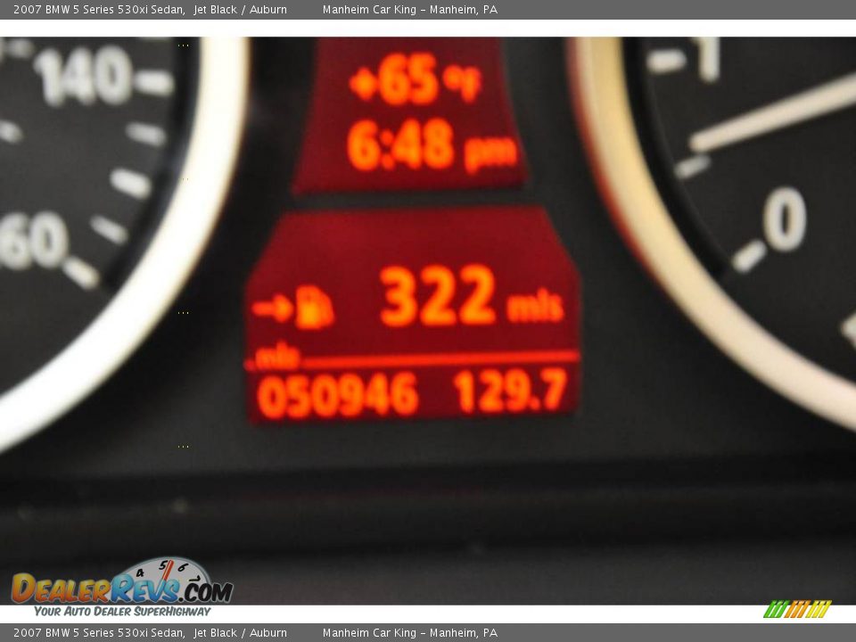 2007 BMW 5 Series 530xi Sedan Jet Black / Auburn Photo #11