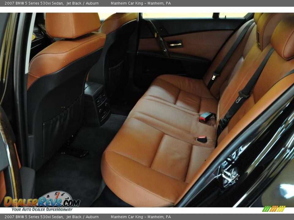 2007 BMW 5 Series 530xi Sedan Jet Black / Auburn Photo #14