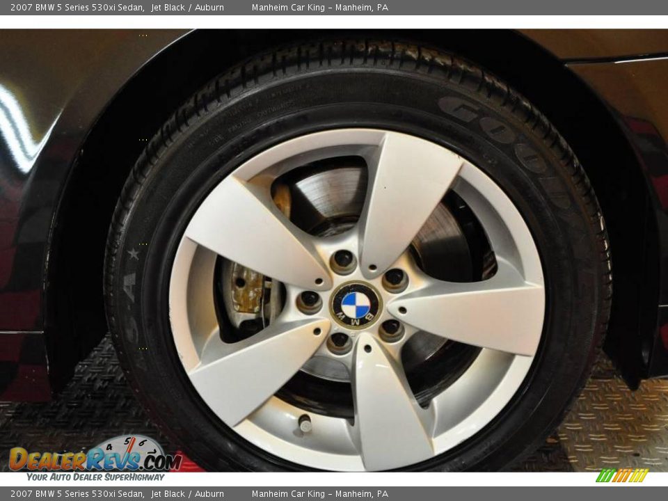 2007 BMW 5 Series 530xi Sedan Jet Black / Auburn Photo #18