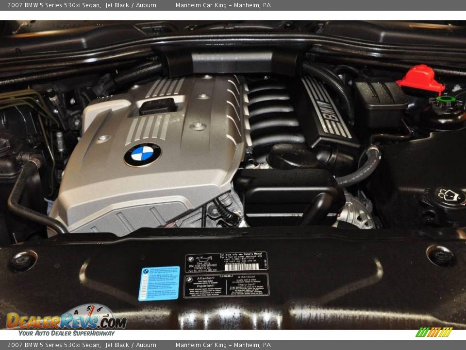 2007 BMW 5 Series 530xi Sedan Jet Black / Auburn Photo #19