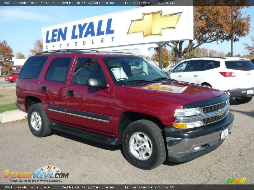 2004 Chevrolet Tahoe LS 4x4 Sport Red Metallic / Gray/Dark Charcoal Photo #1