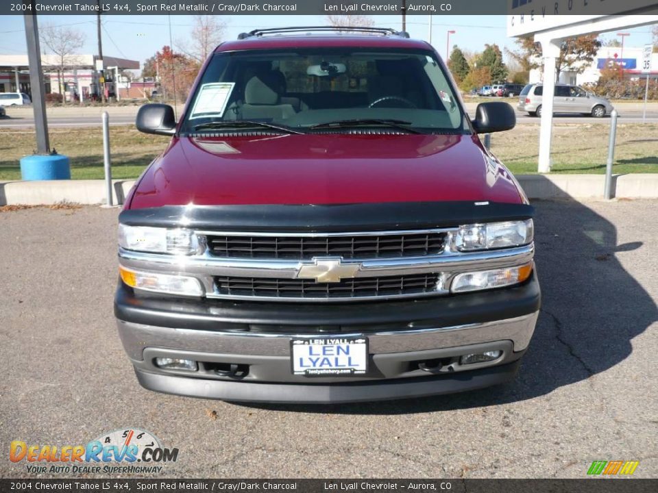 2004 Chevrolet Tahoe LS 4x4 Sport Red Metallic / Gray/Dark Charcoal Photo #2