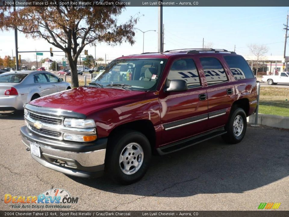 2004 Chevrolet Tahoe LS 4x4 Sport Red Metallic / Gray/Dark Charcoal Photo #3