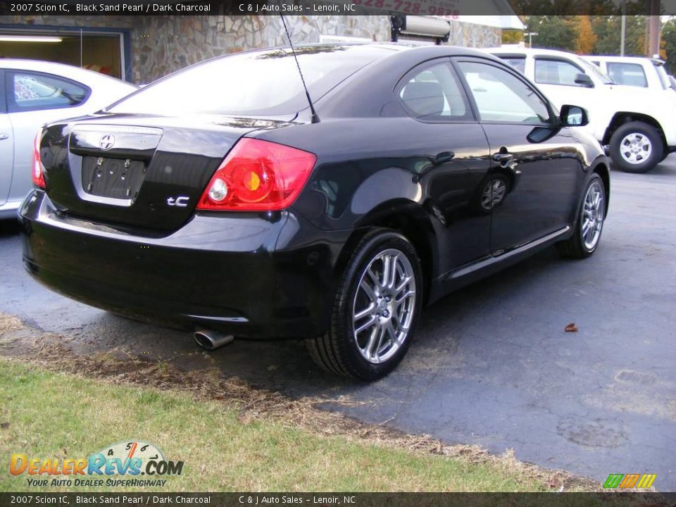 2007 Scion tC Black Sand Pearl / Dark Charcoal Photo #2