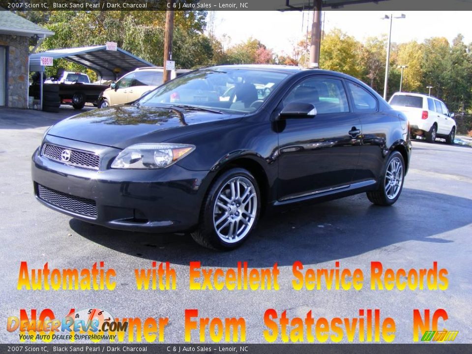 2007 Scion tC Black Sand Pearl / Dark Charcoal Photo #3