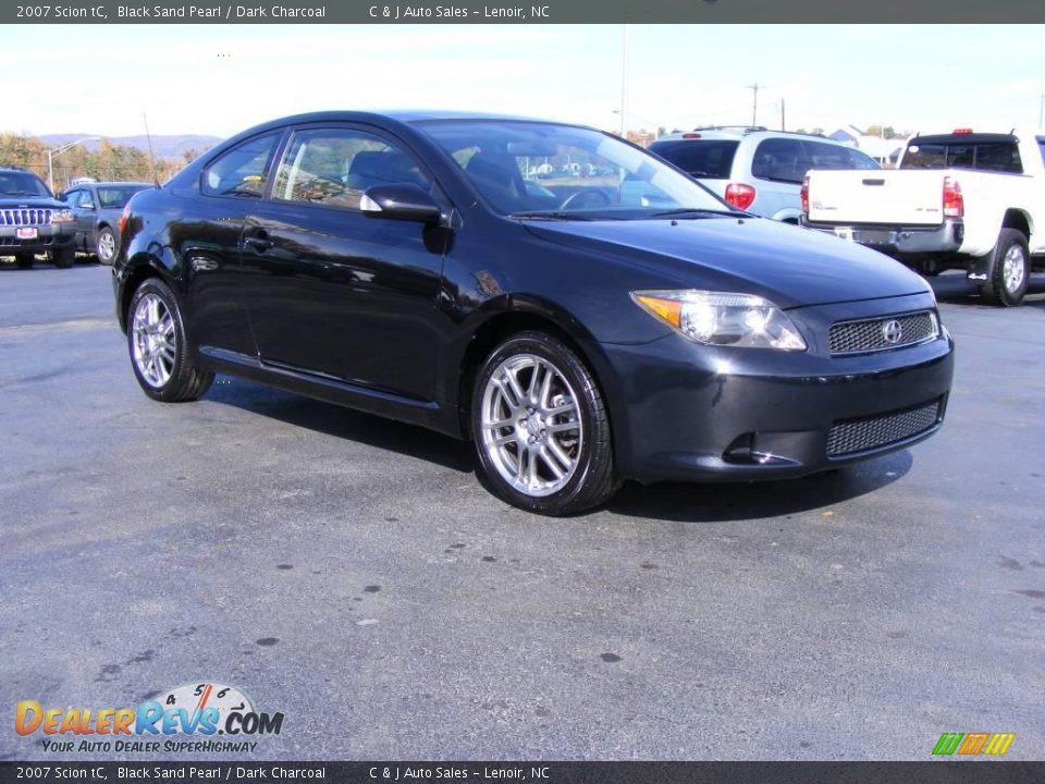 2007 Scion tC Black Sand Pearl / Dark Charcoal Photo #4