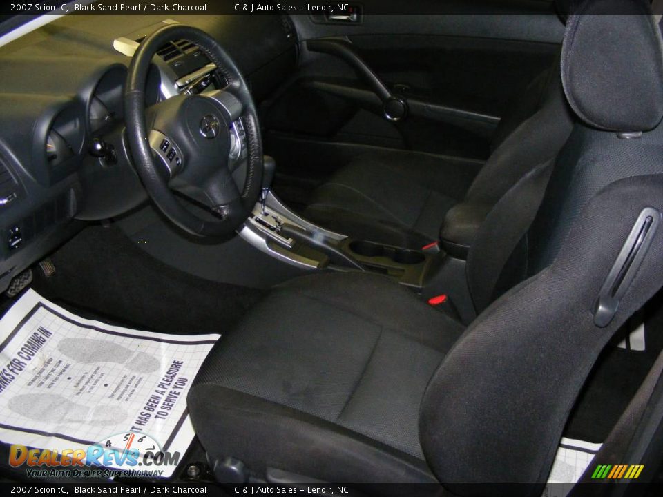 2007 Scion tC Black Sand Pearl / Dark Charcoal Photo #8