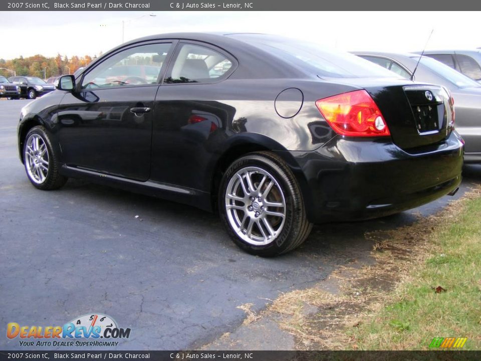2007 Scion tC Black Sand Pearl / Dark Charcoal Photo #10