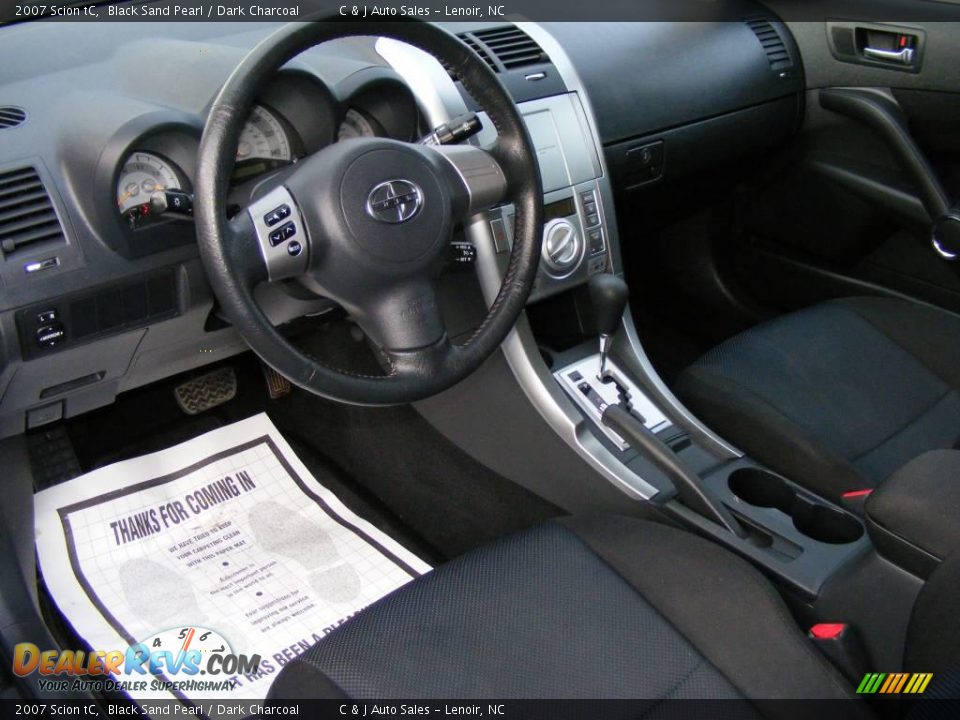 2007 Scion tC Black Sand Pearl / Dark Charcoal Photo #15