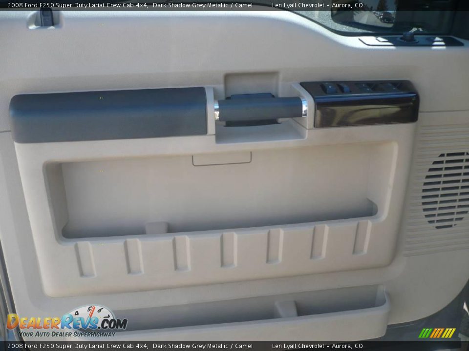 2008 Ford F250 Super Duty Lariat Crew Cab 4x4 Dark Shadow Grey Metallic / Camel Photo #7
