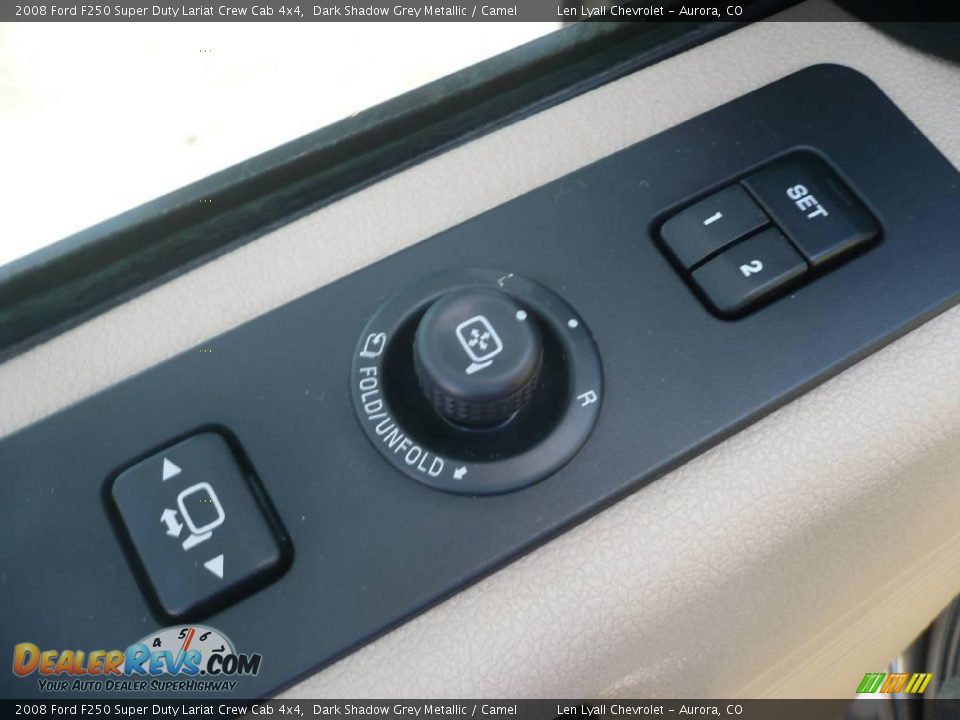 2008 Ford F250 Super Duty Lariat Crew Cab 4x4 Dark Shadow Grey Metallic / Camel Photo #9
