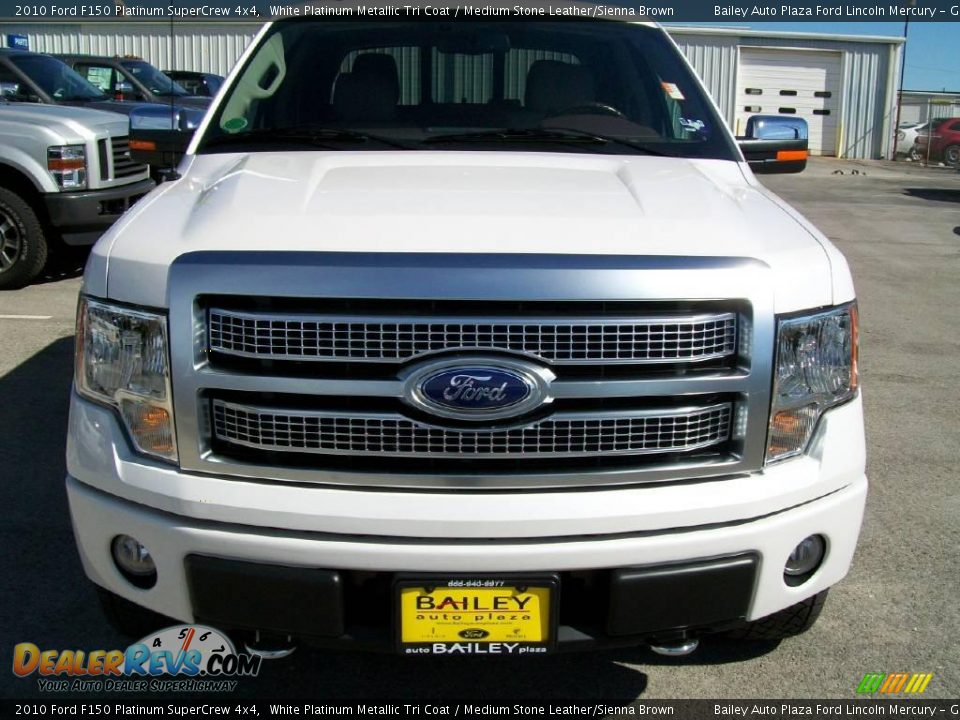 2010 Ford F150 Platinum SuperCrew 4x4 White Platinum Metallic Tri Coat / Medium Stone Leather/Sienna Brown Photo #1