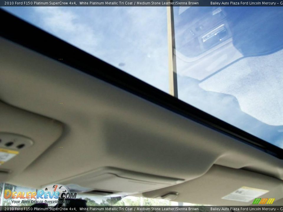 2010 Ford F150 Platinum SuperCrew 4x4 White Platinum Metallic Tri Coat / Medium Stone Leather/Sienna Brown Photo #4