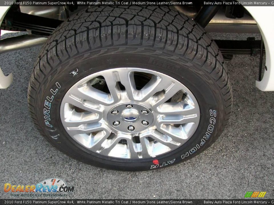2010 Ford F150 Platinum SuperCrew 4x4 White Platinum Metallic Tri Coat / Medium Stone Leather/Sienna Brown Photo #8