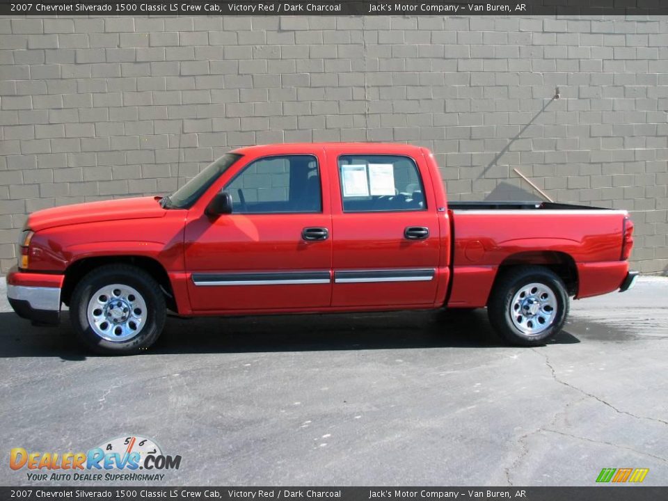 2007 Chevrolet Silverado 1500 Classic LS Crew Cab Victory Red / Dark Charcoal Photo #1